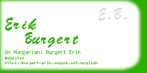 erik burgert business card